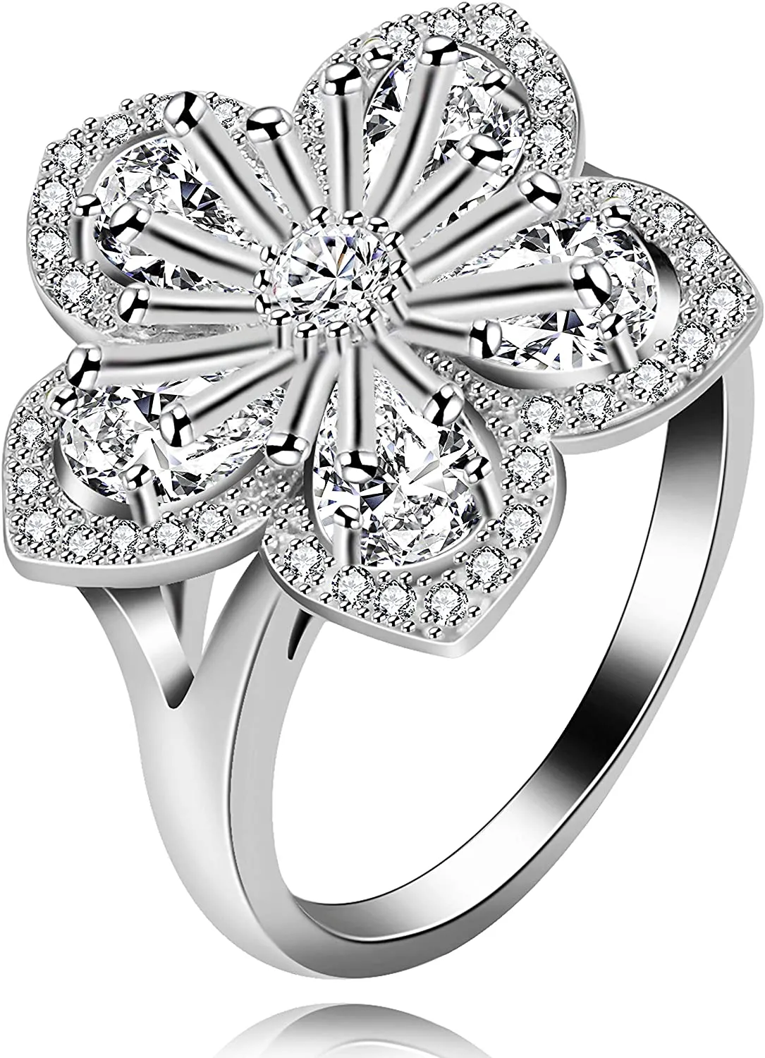 Flower Party AAA Cubic Zircon Ring for Women