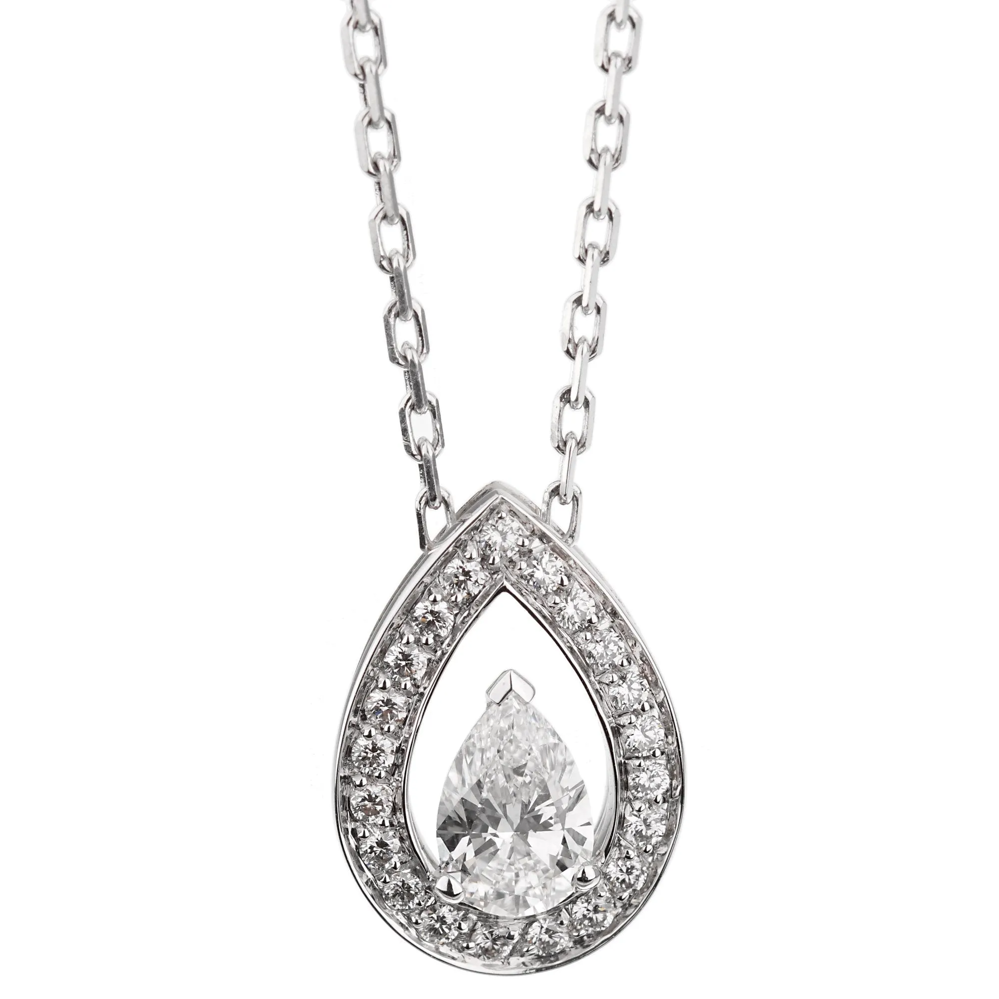 Fred of Paris .77ct Lovelight 18k White Gold Diamond Necklace
