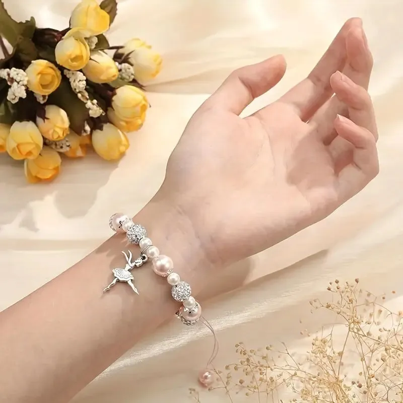GB Pearl Ballet Charm Bracelet