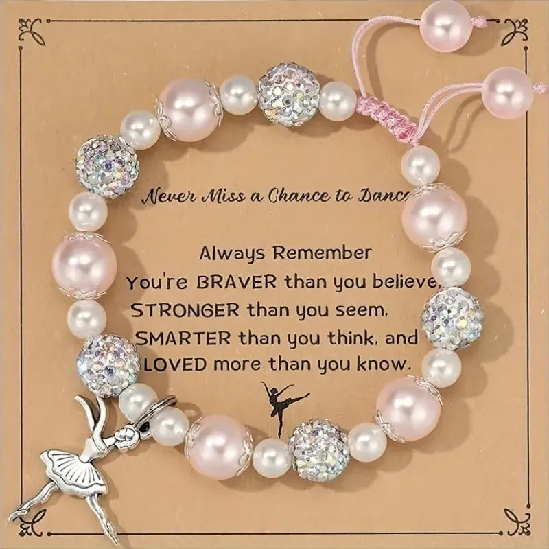 GB Pearl Ballet Charm Bracelet