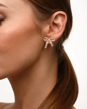 Gold Bow Earrings