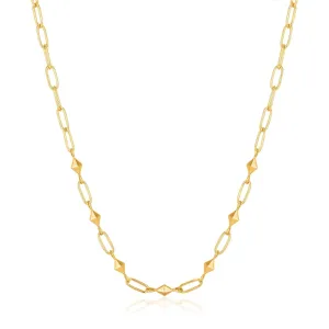 Gold Heavy Spike Necklace