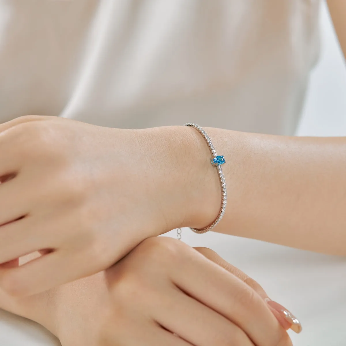 [Goodv]0.75 Carat Exquisite Oval Cut Daily Bracelet