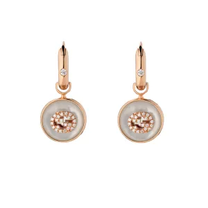 Gucci Interlocking 18K Diamond Earrings
