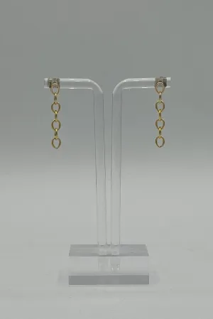 Harakiri Monia-Y Yellow Gold Filled Simple Chain Earrings