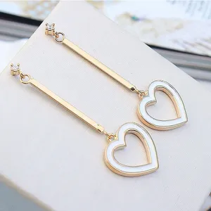 Heart-Shaped Charming Earrings For Women White