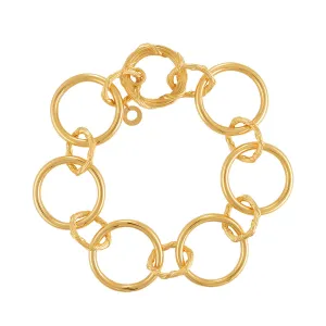Heritage Mixed Link Bracelet in 18K yellow gold