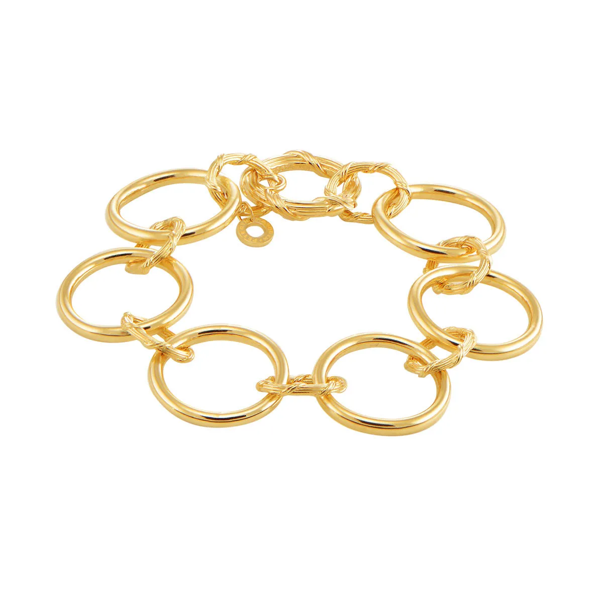Heritage Mixed Link Bracelet in 18K yellow gold