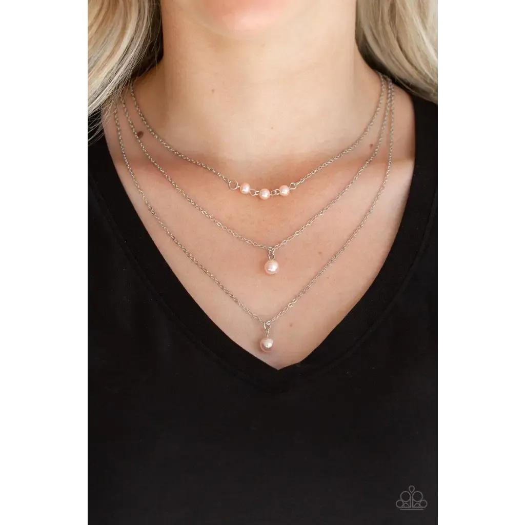 High Heels and Hustle - Pink Necklace