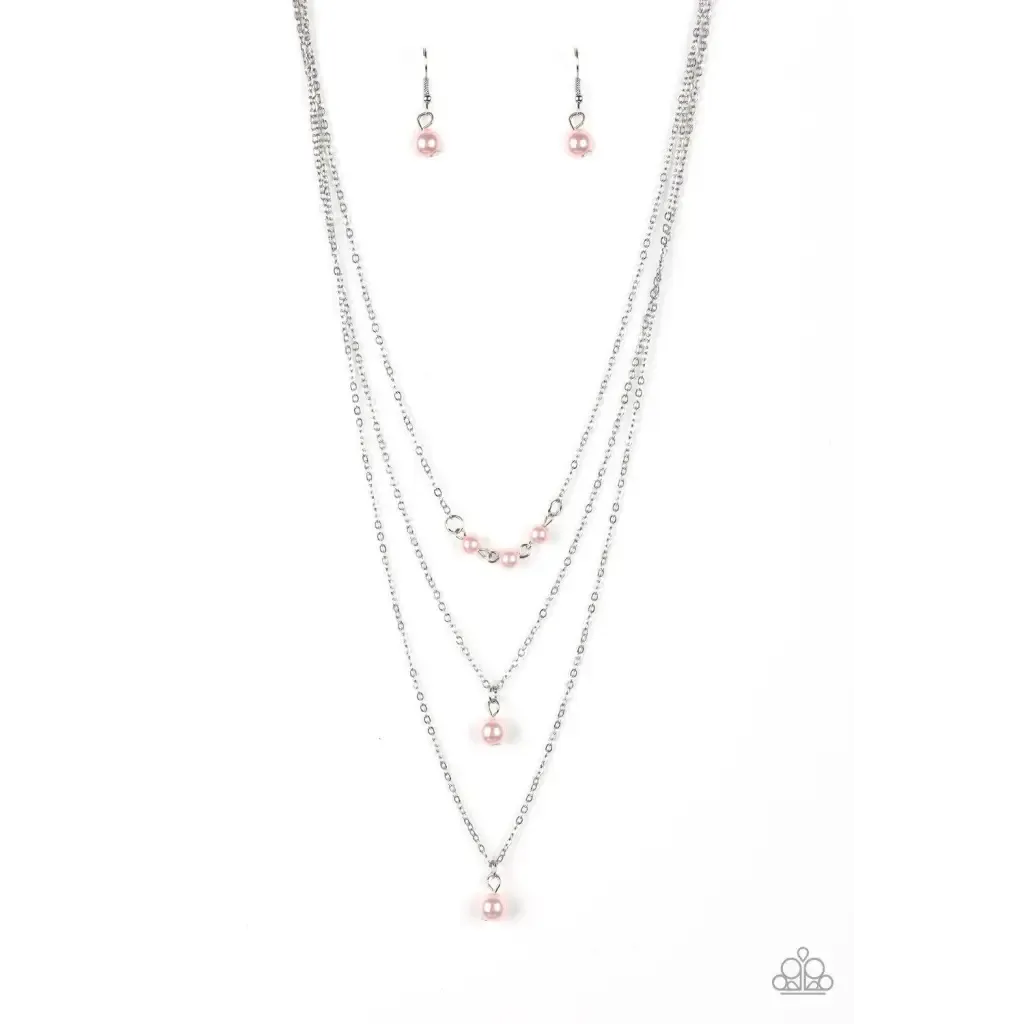 High Heels and Hustle - Pink Necklace