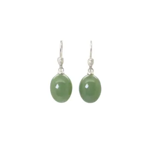 Jade Figurehead Cameo Earrings