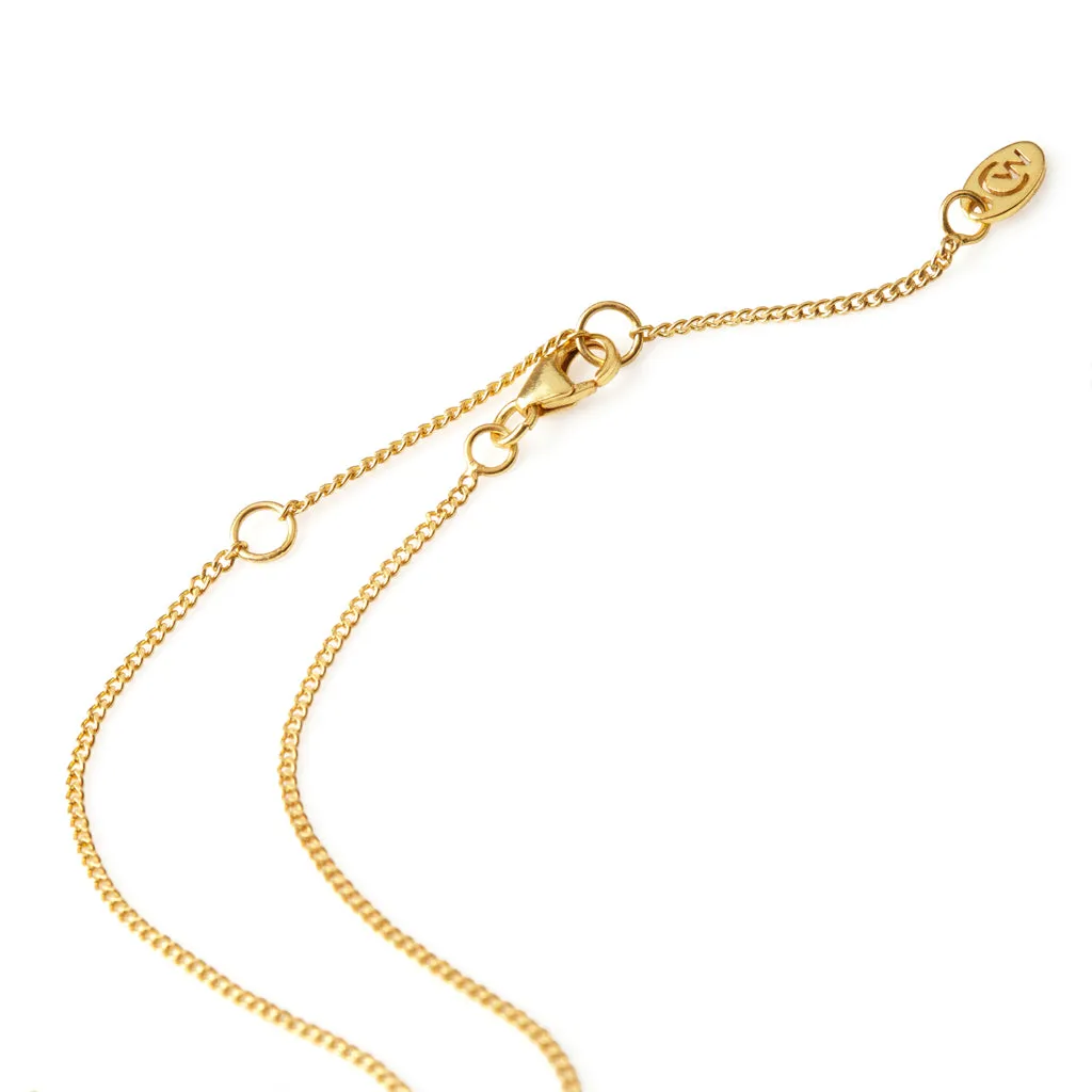 June Birthstone Charm Necklace - Pearl