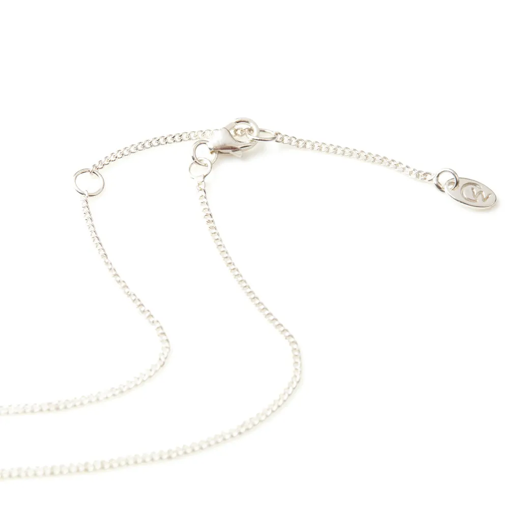 June Birthstone Charm Necklace - Pearl