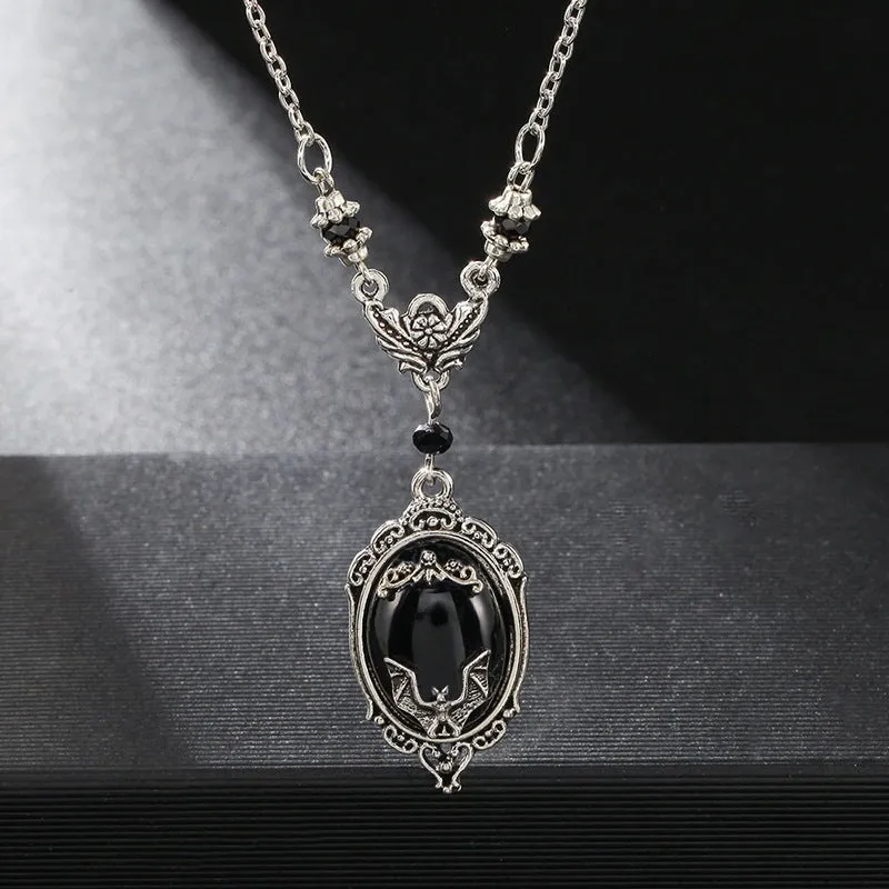 Kieran Quinn - Black Gem Gothic Pendant by The Nevermore