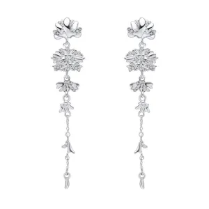 Laura Ashley Wild Meadow Statement Drop Earring Silver Plated