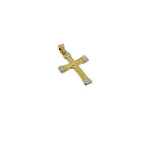 Lesotho Jewellery 14K Gold Cross Pendant - 1.36 Grams, Length - 2.7 cm