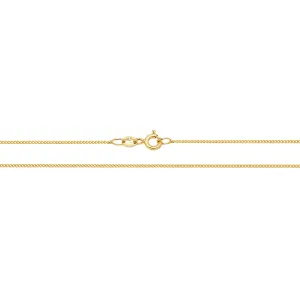 Lloyds 1mm Close Curb Chain Necklace - 9k Yellow Gold