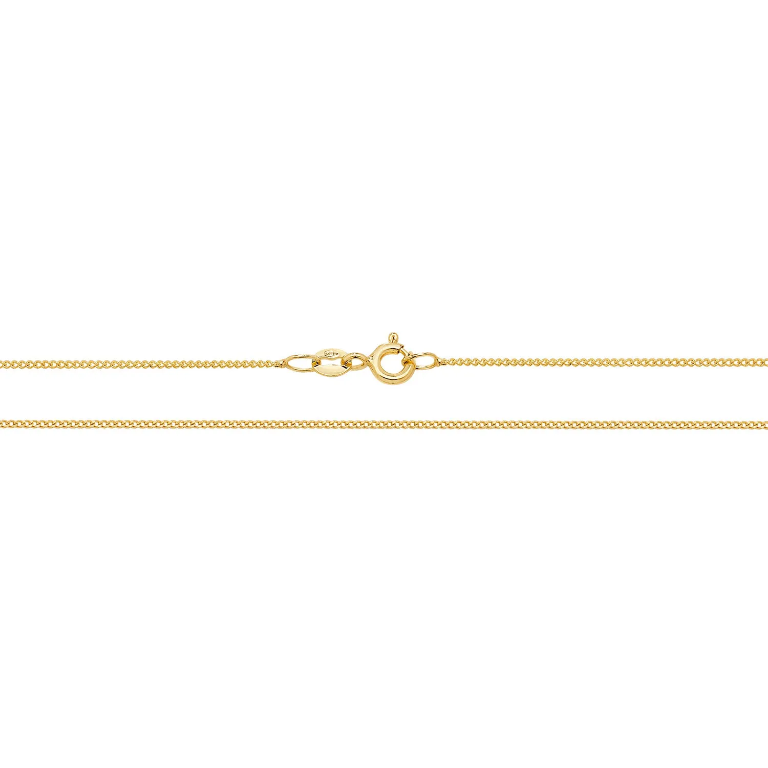 Lloyds 1mm Close Curb Chain Necklace - 9k Yellow Gold