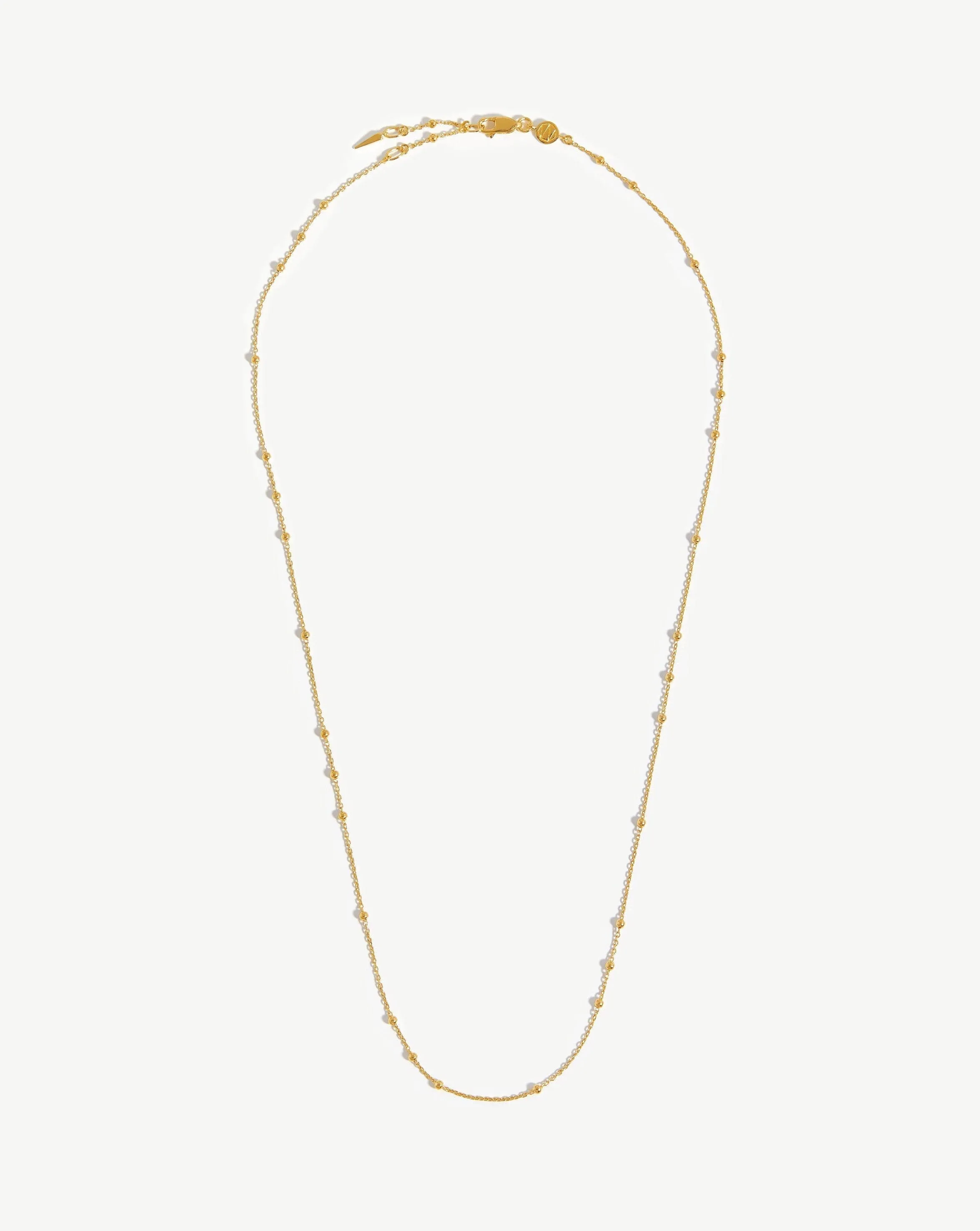 Long Orb Chain Necklace | 18ct Gold Plated Vermeil