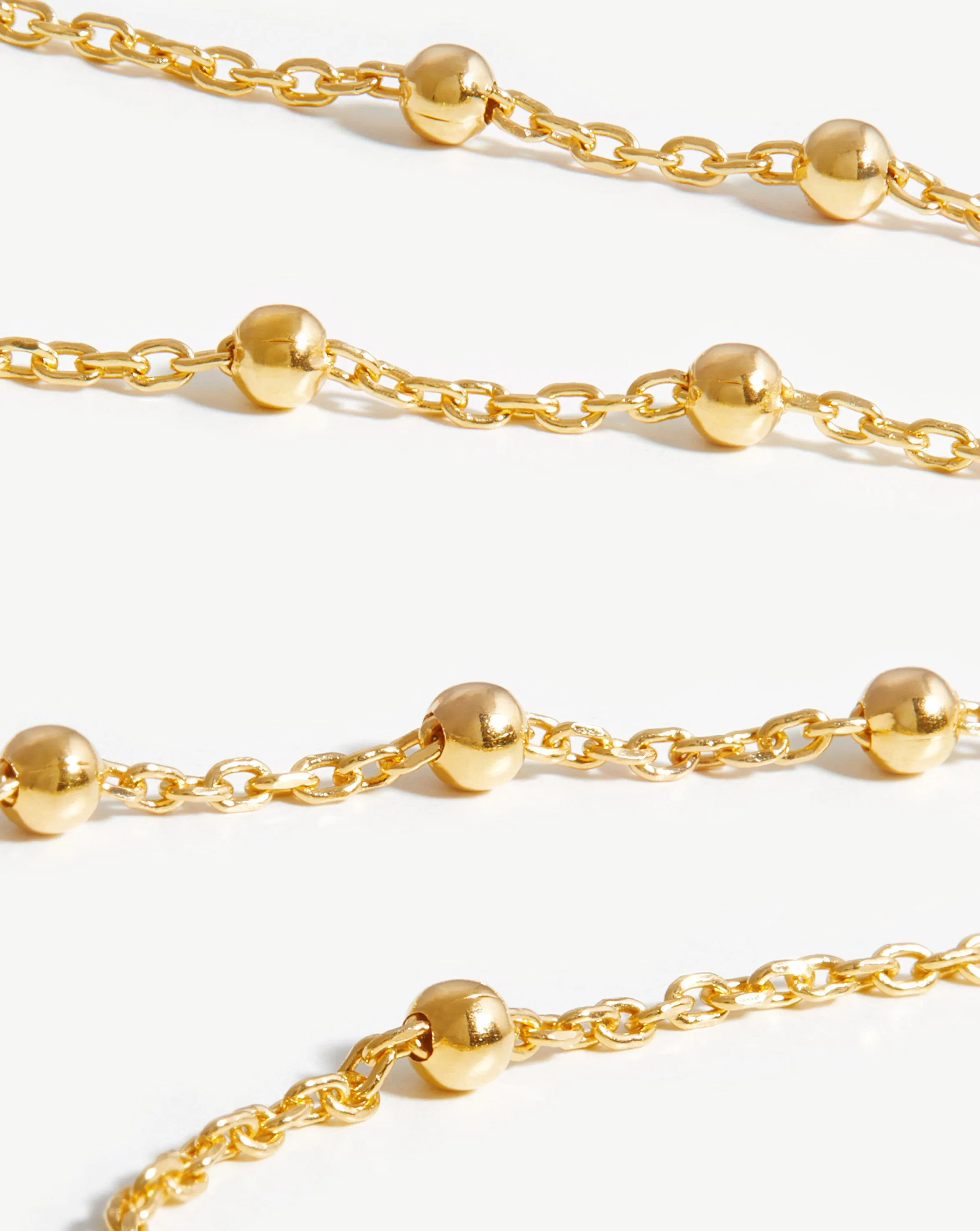 Long Orb Chain Necklace | 18ct Gold Plated Vermeil