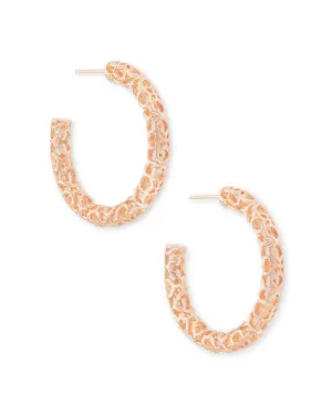 Maggie 1.5" Hoop Rose Gold Filigree