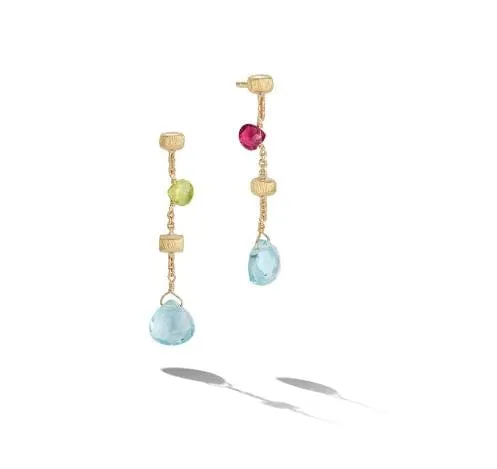 Marco Bicego18K Yellow Gold Paradise Mixed Gem Drop Earrings