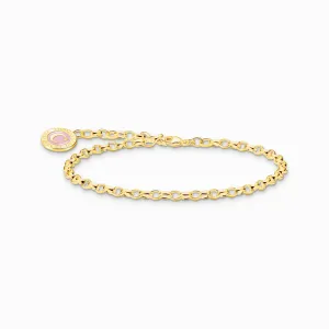 Member Charm Bracelet with Pink Charmista Coin Gold Plated | Thomas Sabo