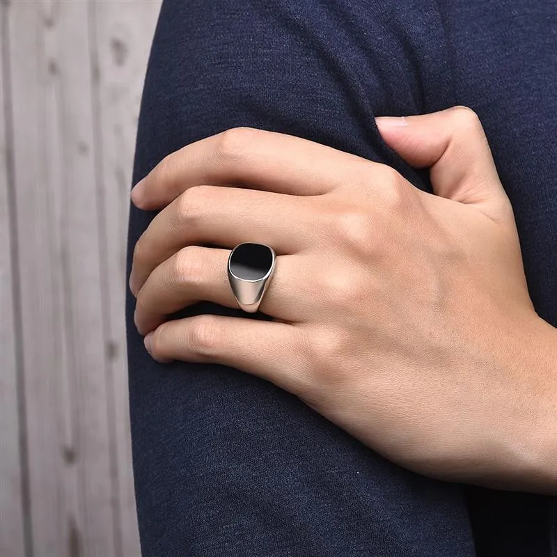 Men Fashion Polished Casual Ring Jewelry
