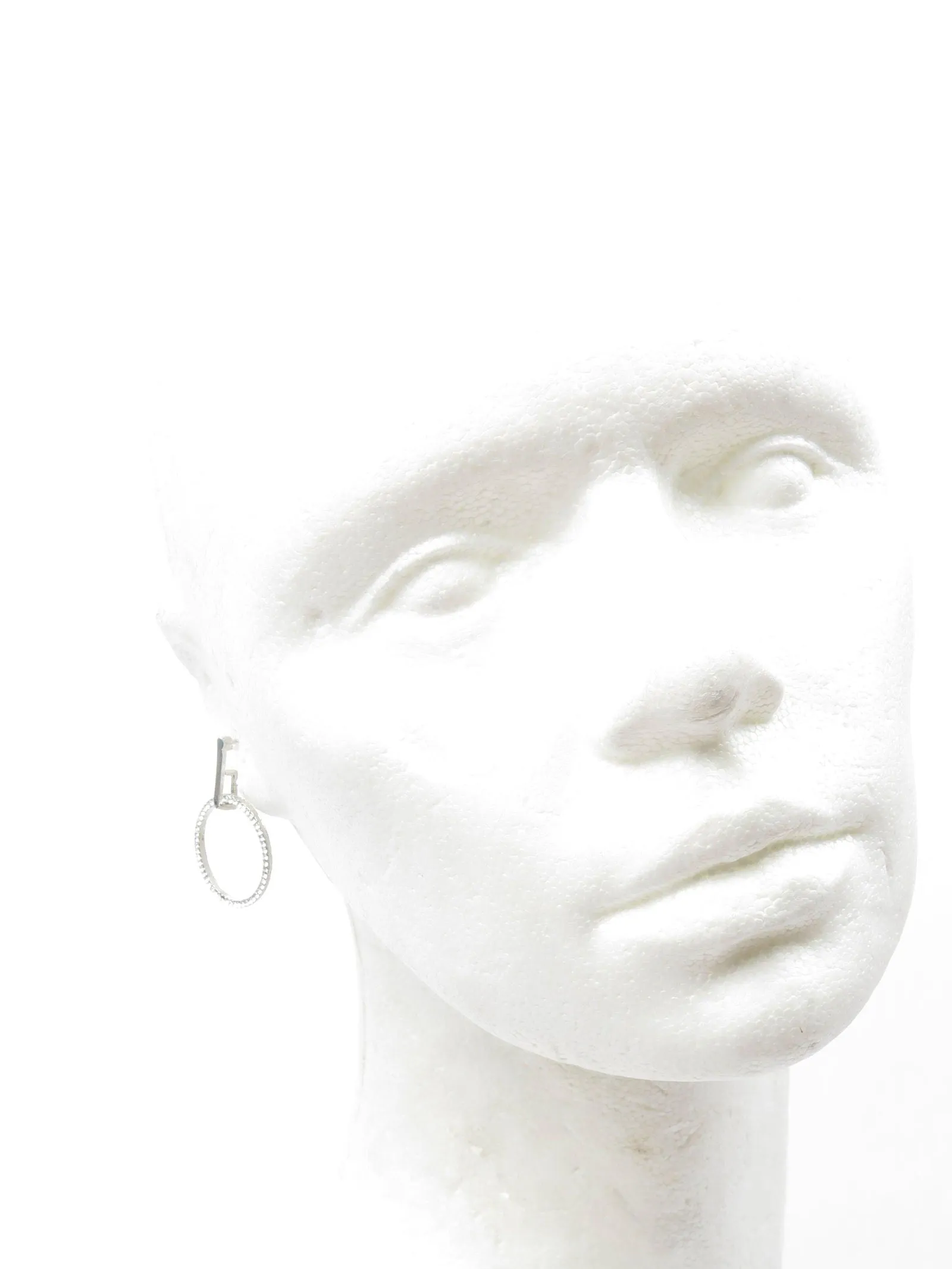 Metal Hoop & Diamante Earrings Gold/Silver