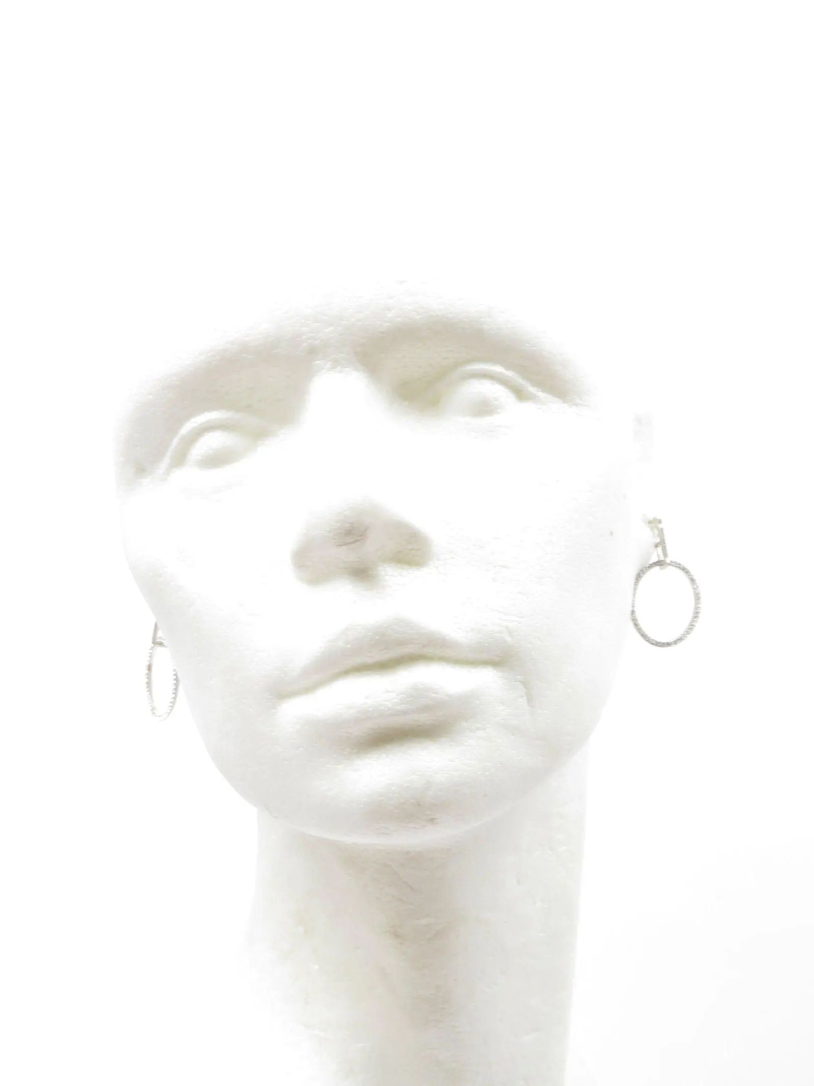 Metal Hoop & Diamante Earrings Gold/Silver