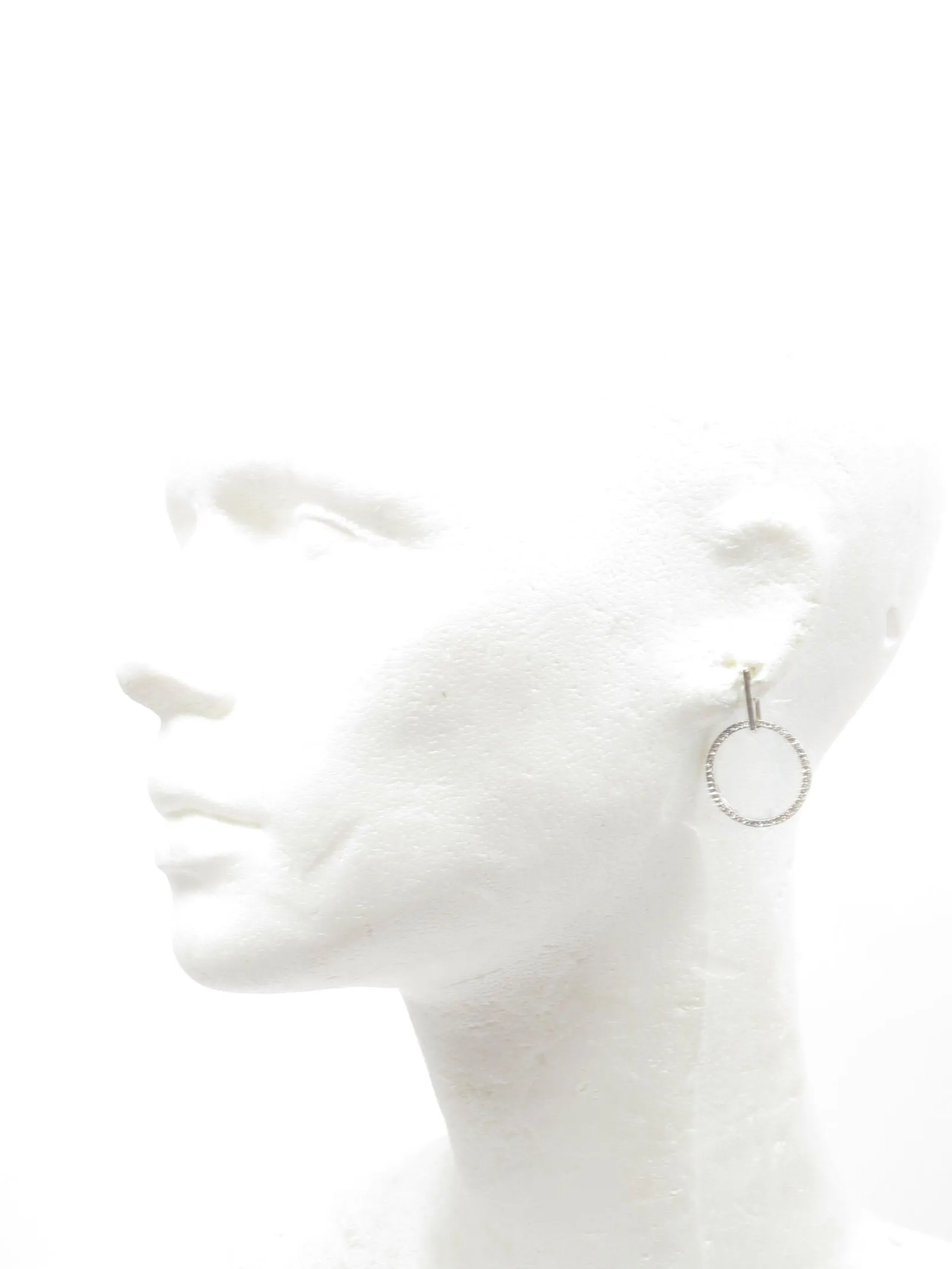 Metal Hoop & Diamante Earrings Gold/Silver