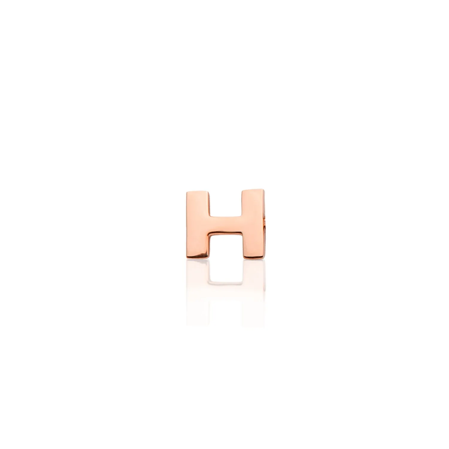 Mini Letter Sphere Chain Necklace (Rose Gold)