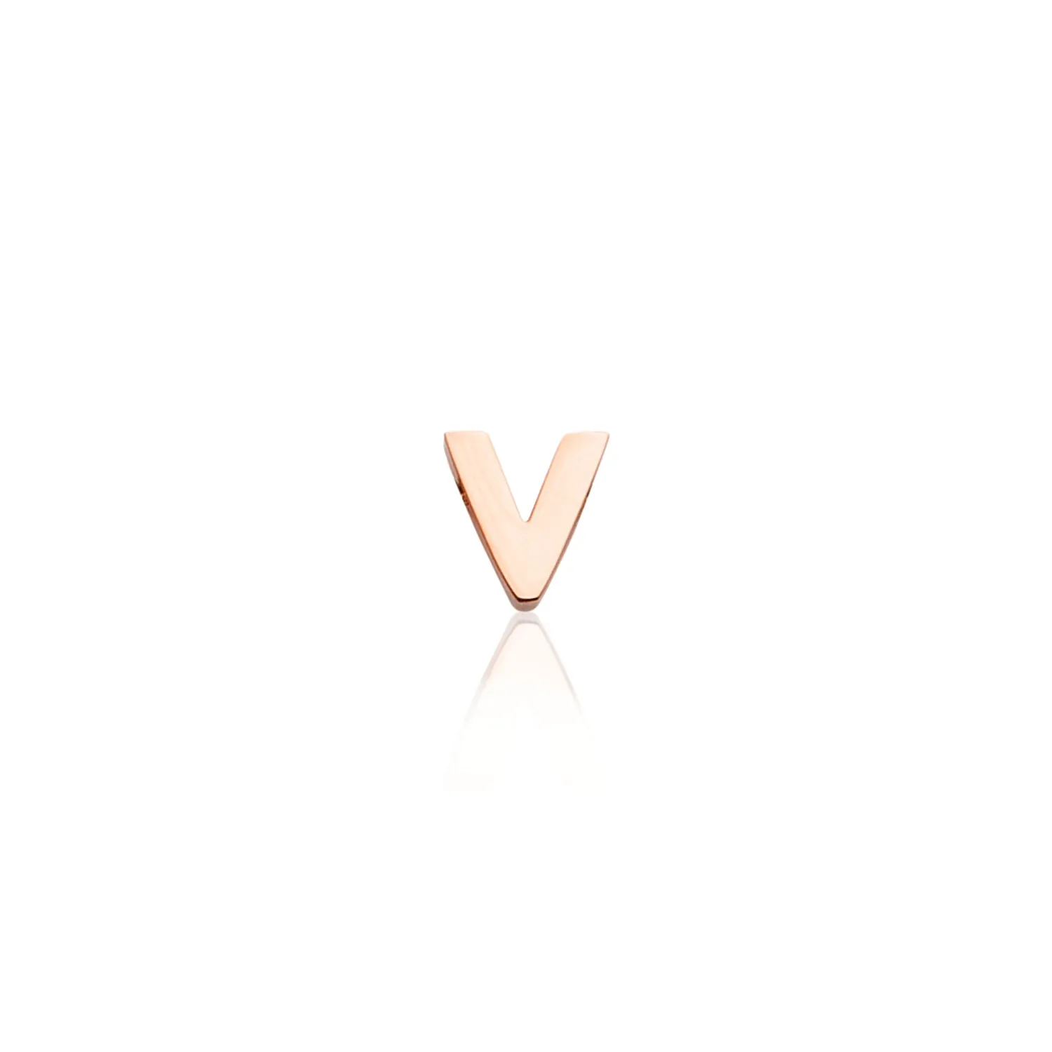 Mini Letter Sphere Chain Necklace (Rose Gold)