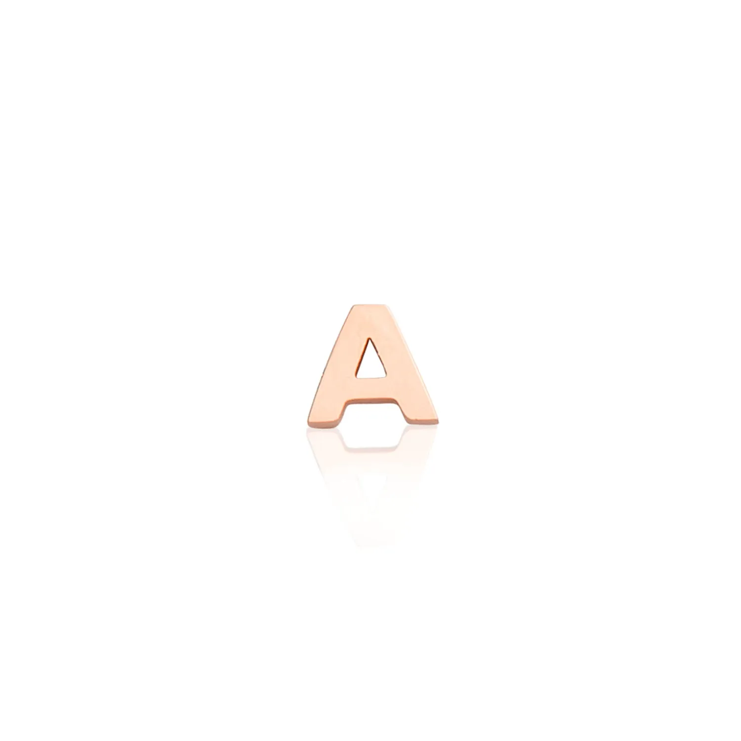 Mini Letter Sphere Chain Necklace (Rose Gold)