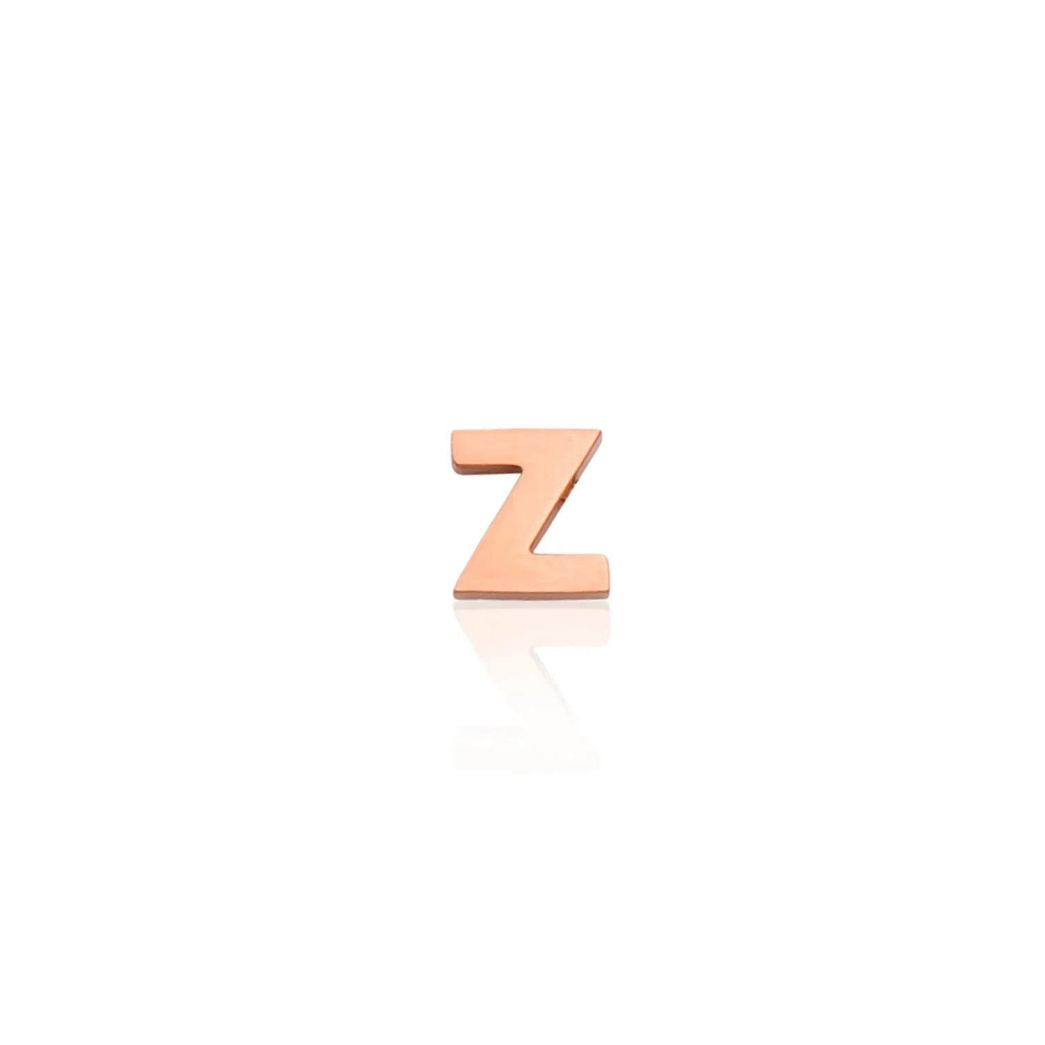 Mini Letter Sphere Chain Necklace (Rose Gold)