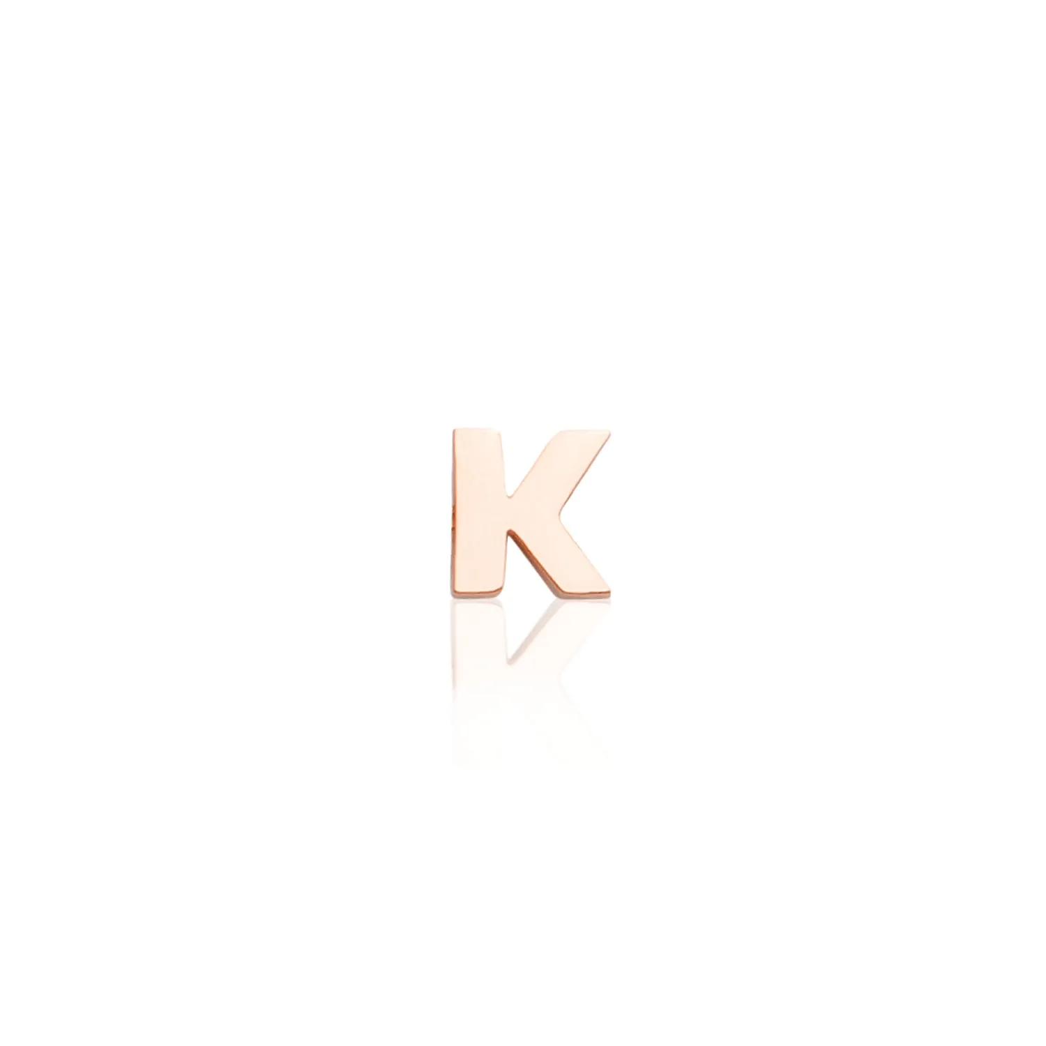 Mini Letter Sphere Chain Necklace (Rose Gold)