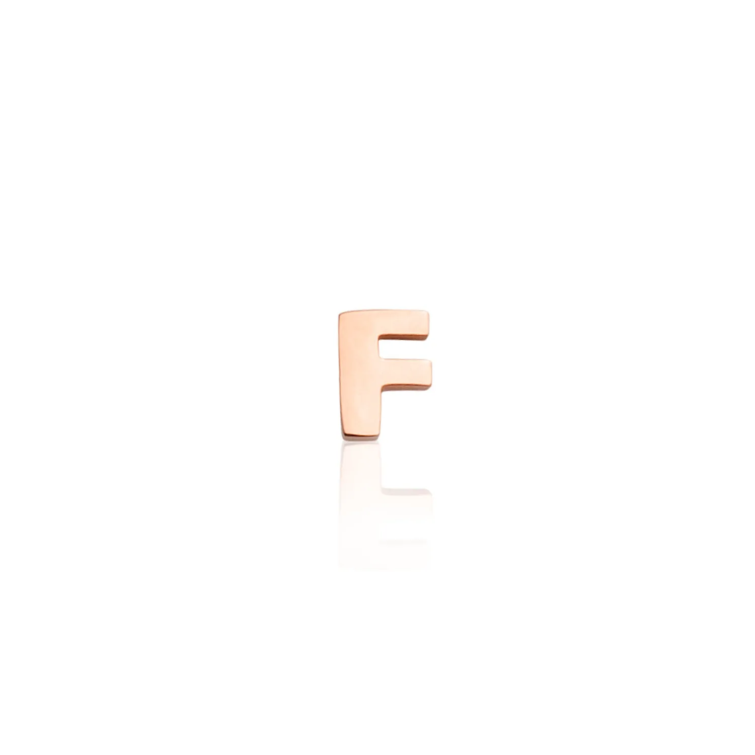 Mini Letter Sphere Chain Necklace (Rose Gold)
