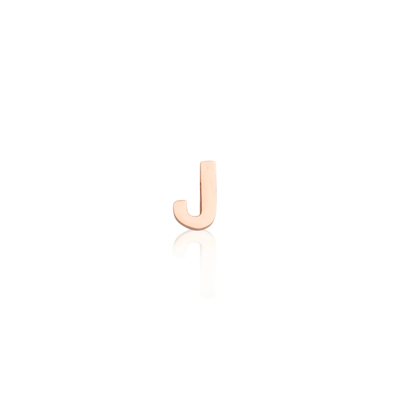Mini Letter Sphere Chain Necklace (Rose Gold)