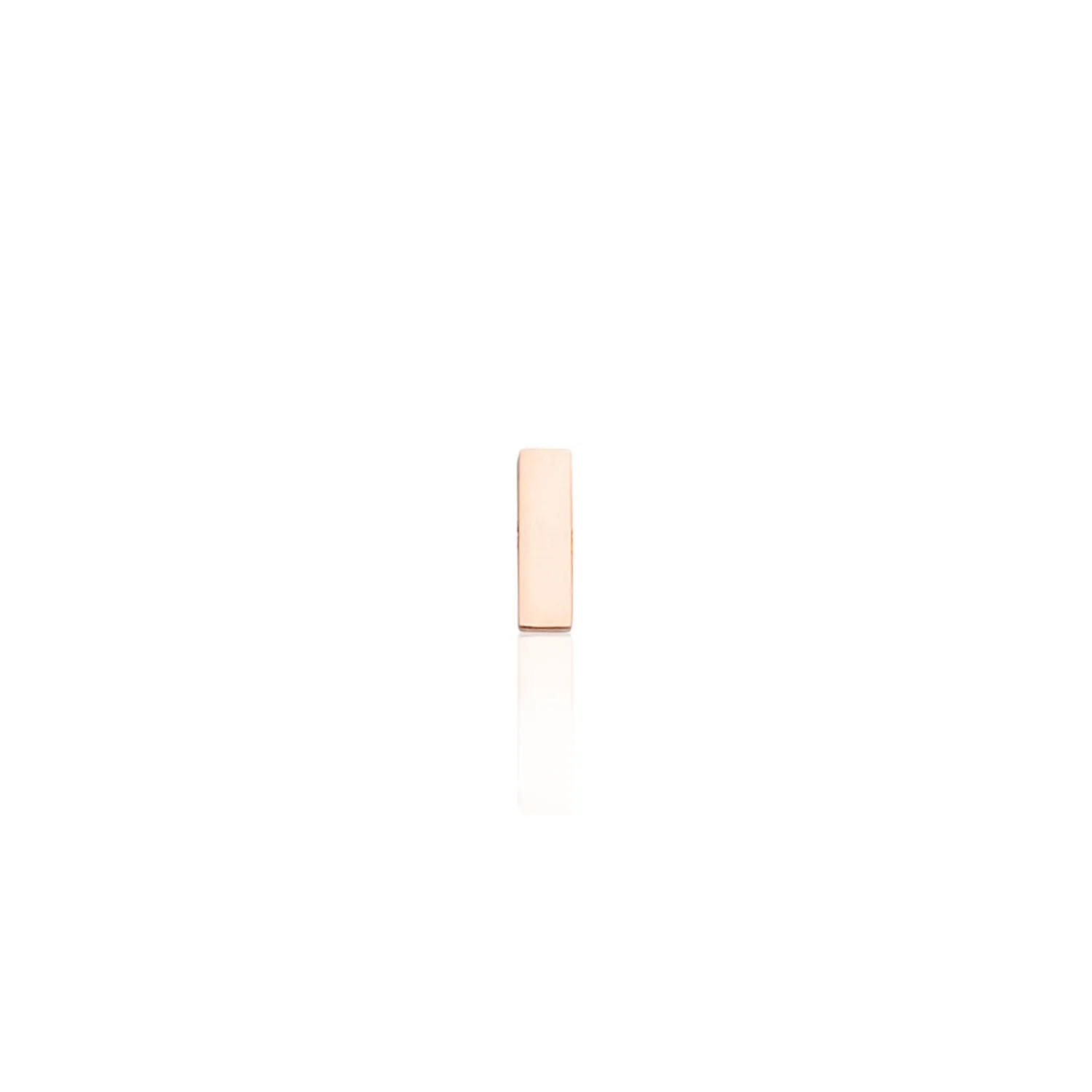 Mini Letter Sphere Chain Necklace (Rose Gold)