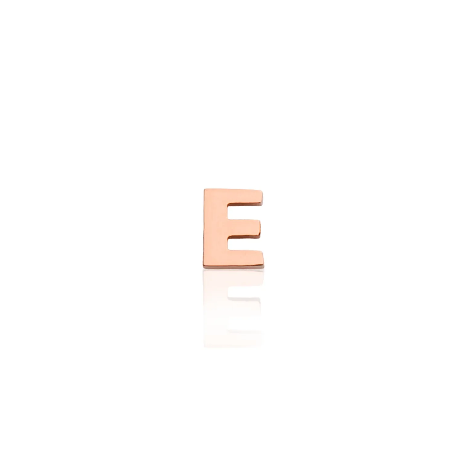 Mini Letter Sphere Chain Necklace (Rose Gold)