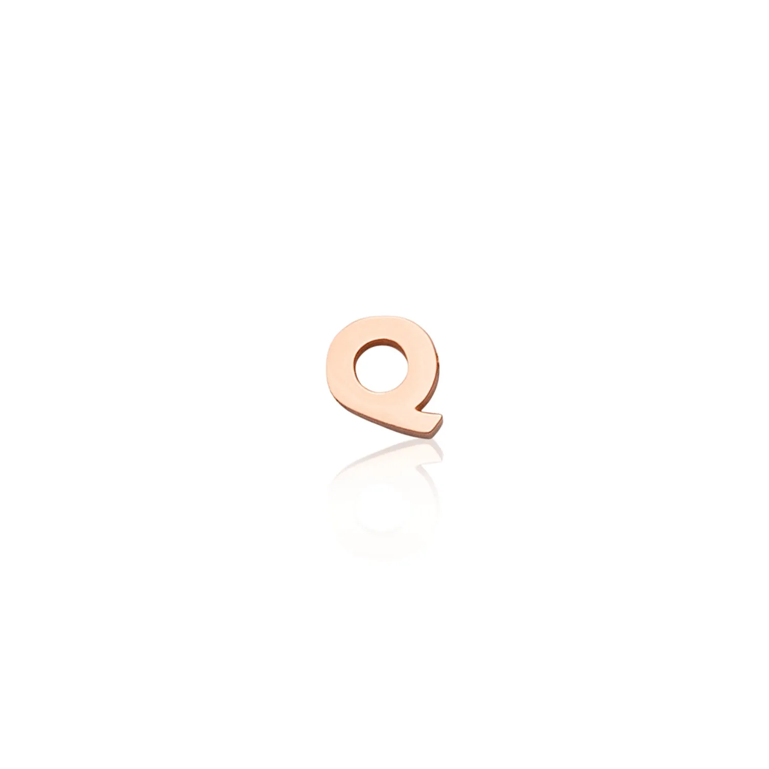 Mini Letter Sphere Chain Necklace (Rose Gold)