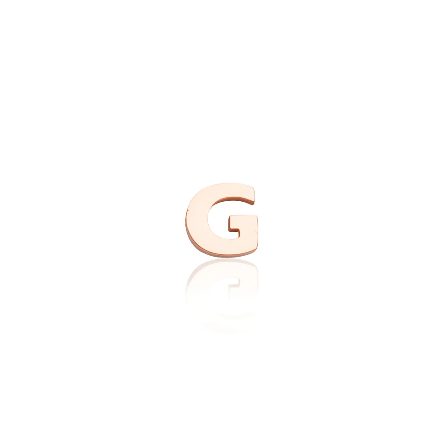 Mini Letter Sphere Chain Necklace (Rose Gold)