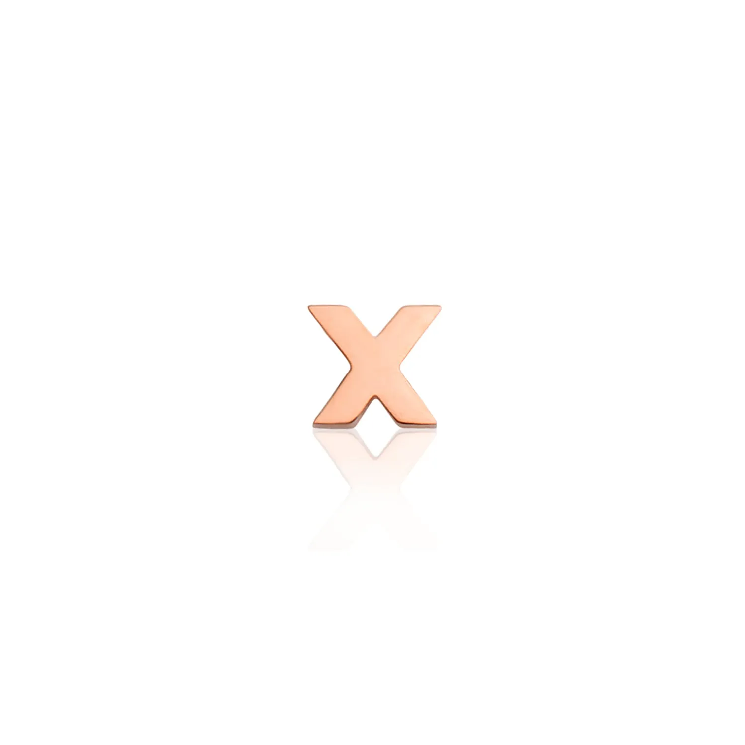 Mini Letter Sphere Chain Necklace (Rose Gold)