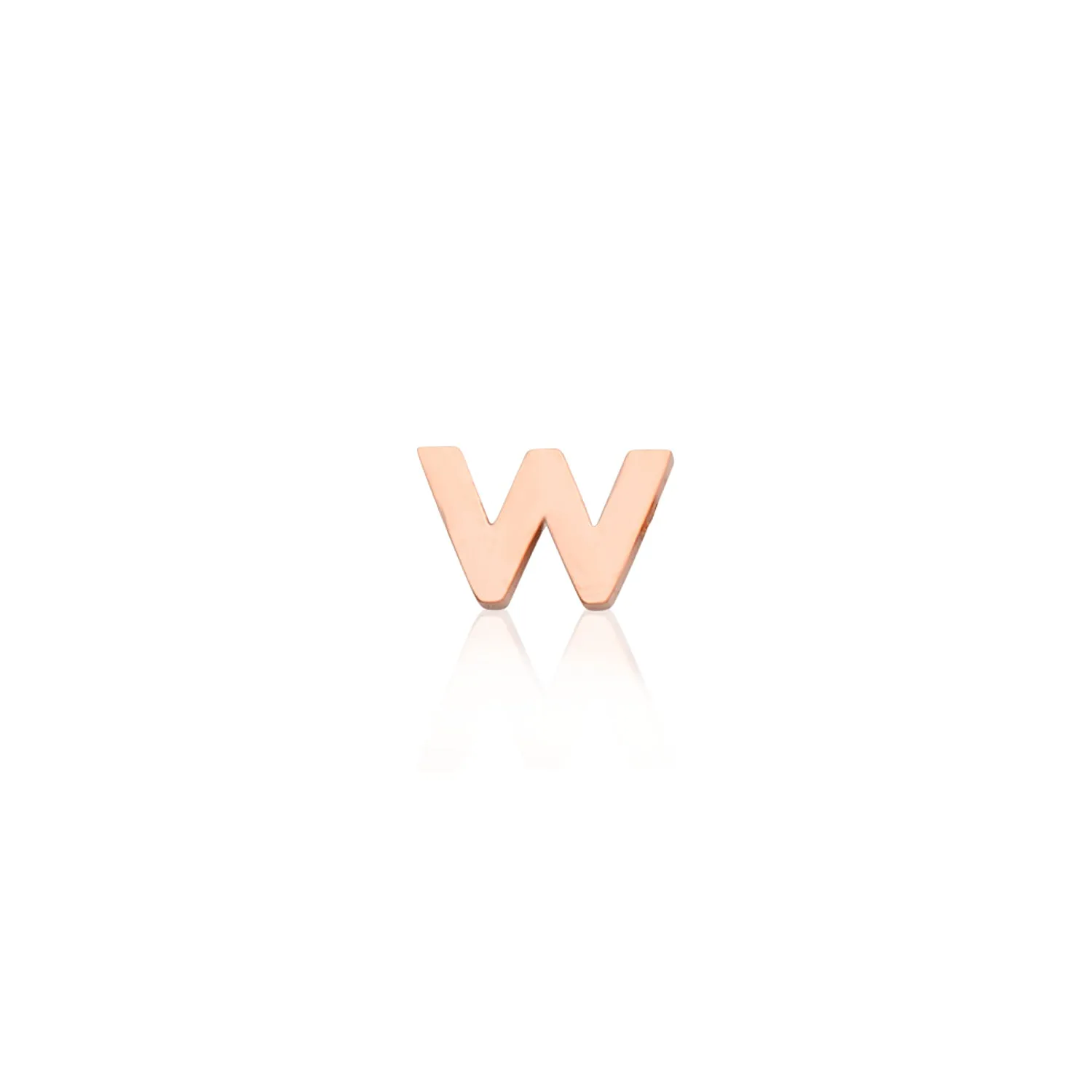 Mini Letter Sphere Chain Necklace (Rose Gold)