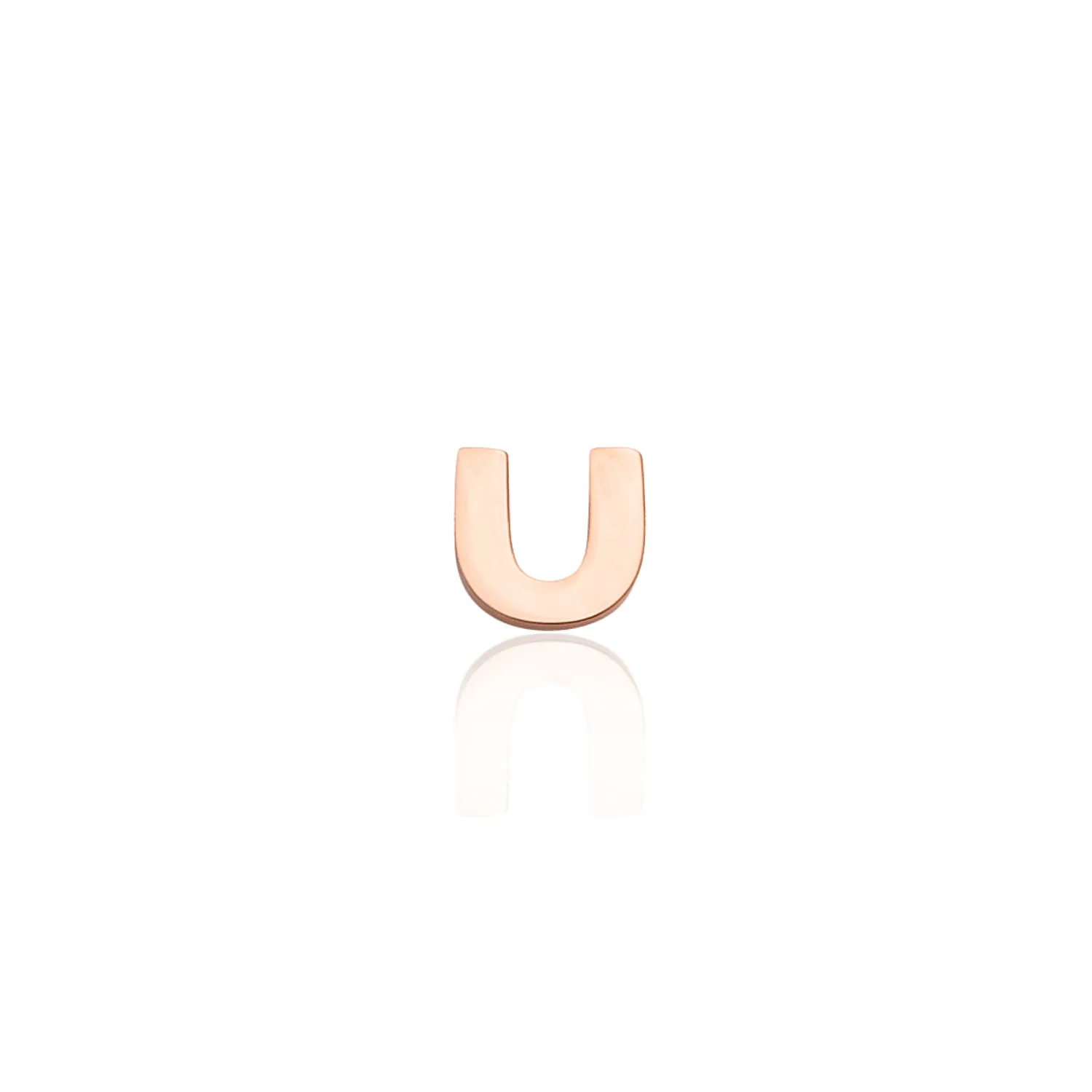 Mini Letter Sphere Chain Necklace (Rose Gold)