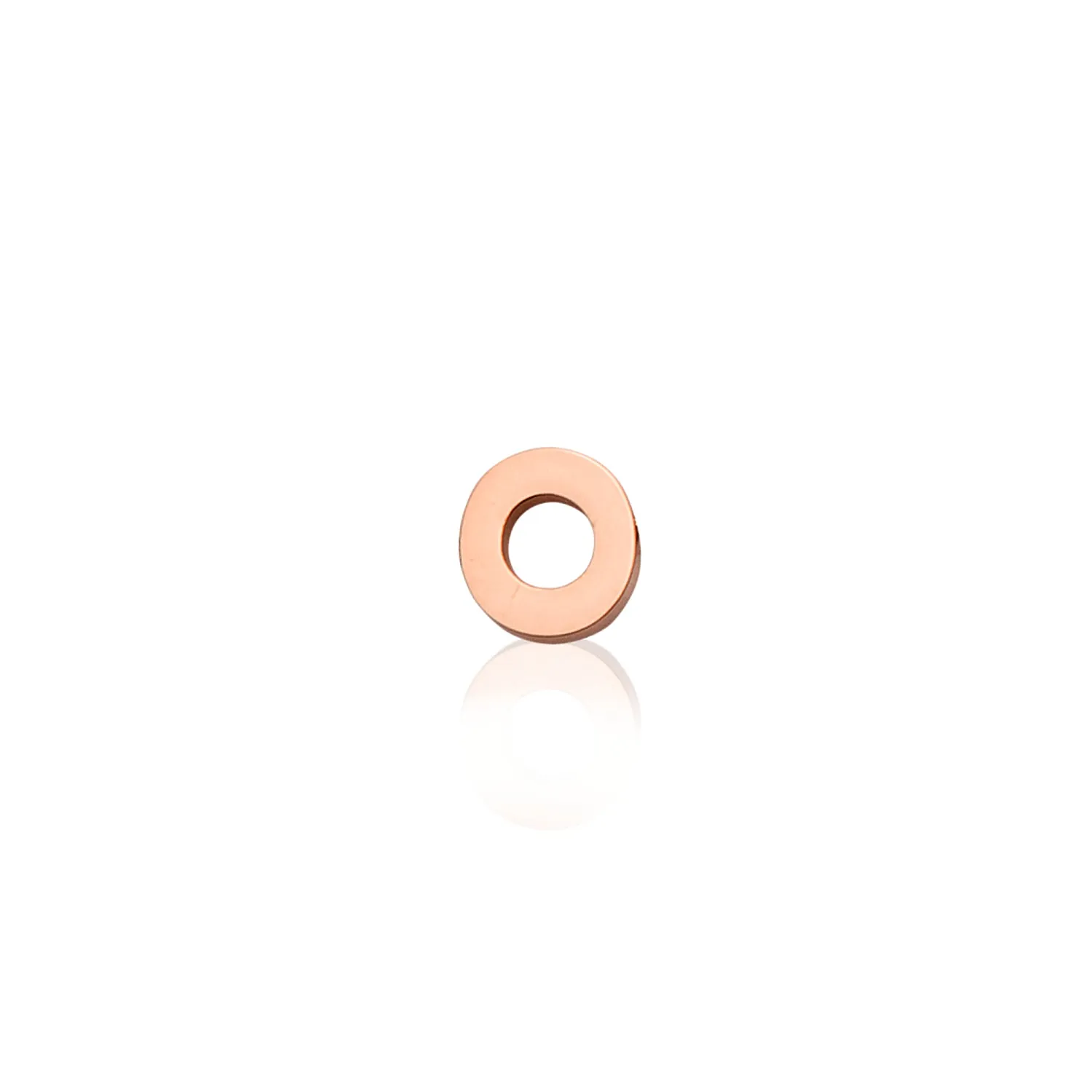 Mini Letter Sphere Chain Necklace (Rose Gold)