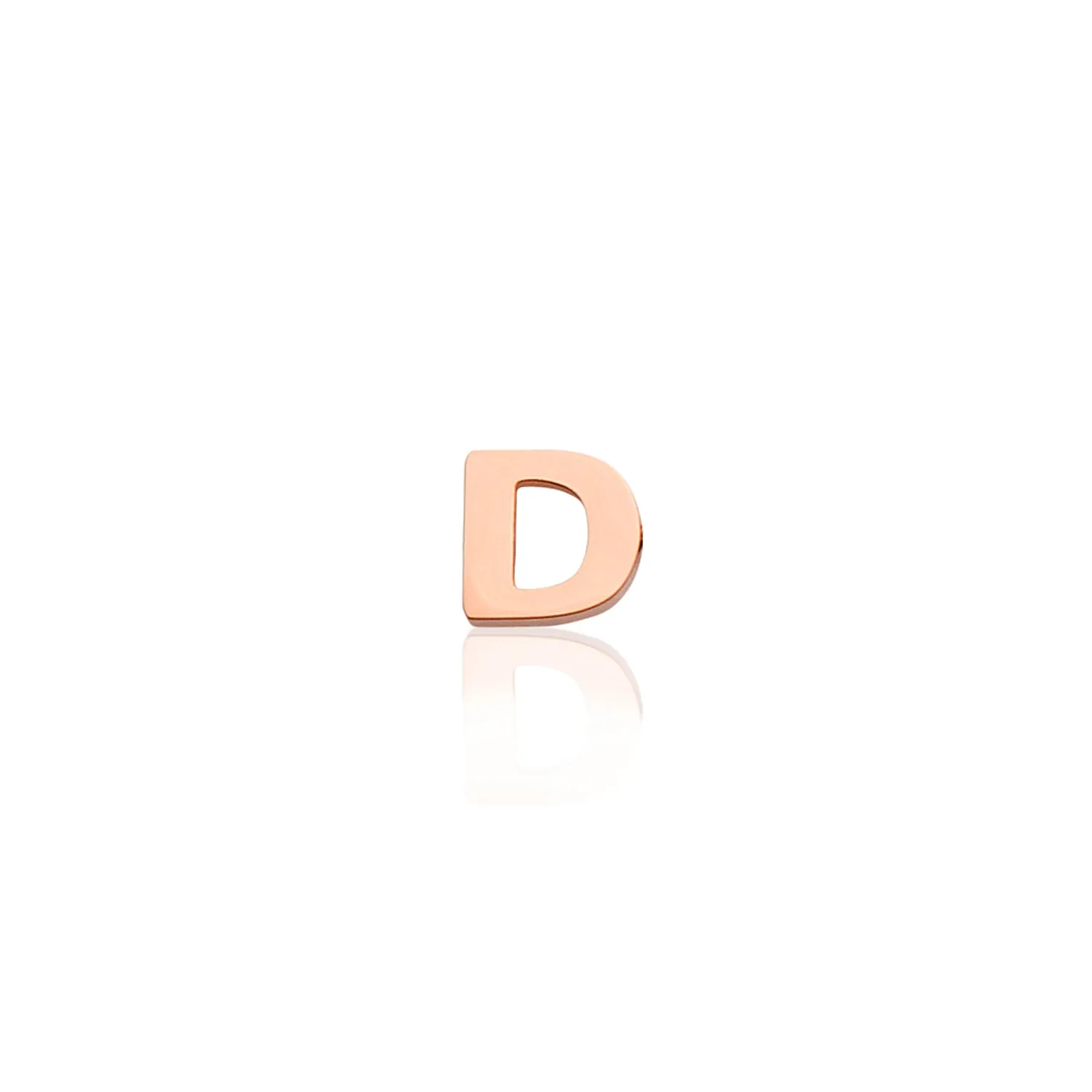 Mini Letter Sphere Chain Necklace (Rose Gold)
