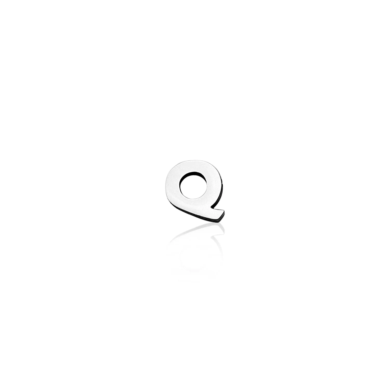 Mini Letter Sphere Chain Necklace (Silver)