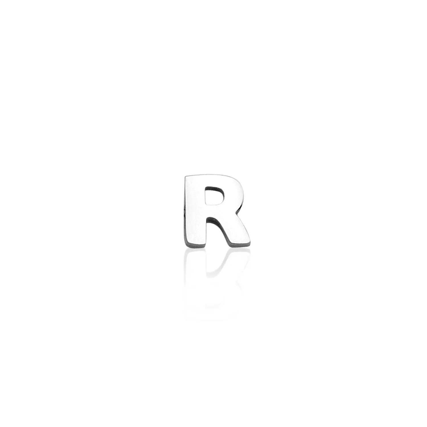 Mini Letter Sphere Chain Necklace (Silver)