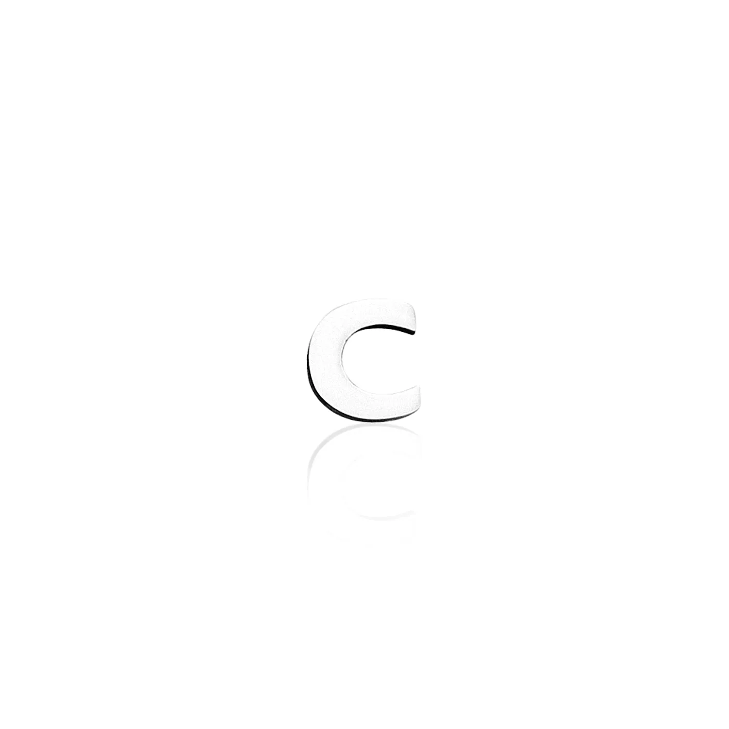 Mini Letter Sphere Chain Necklace (Silver)